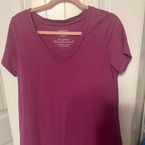 Torrid plain v neck t shirt in navy or purple